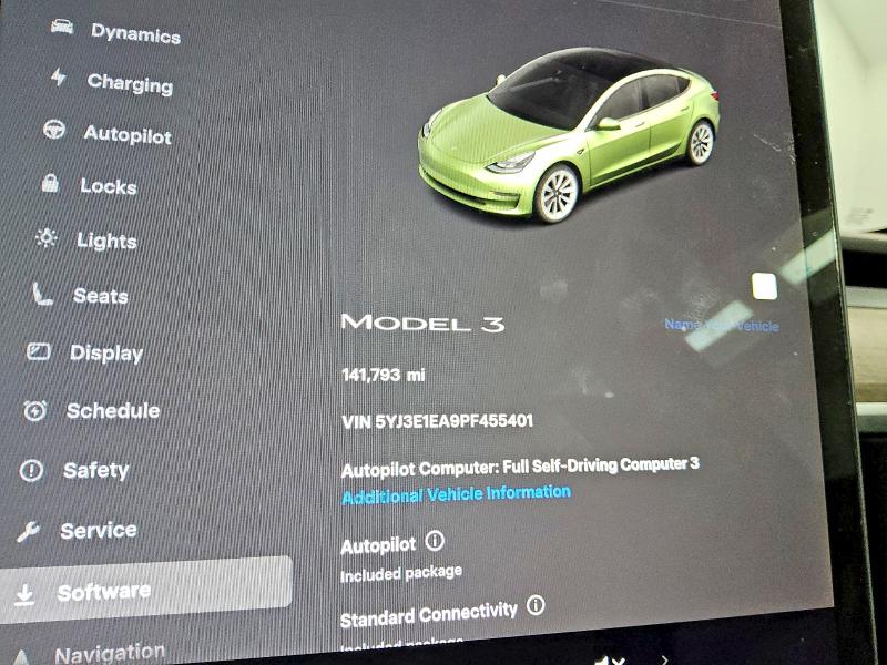 Photo 9 from auction – 2023 TESLA MODEL 3 with VIN 5YJ3E1EA9PF455401