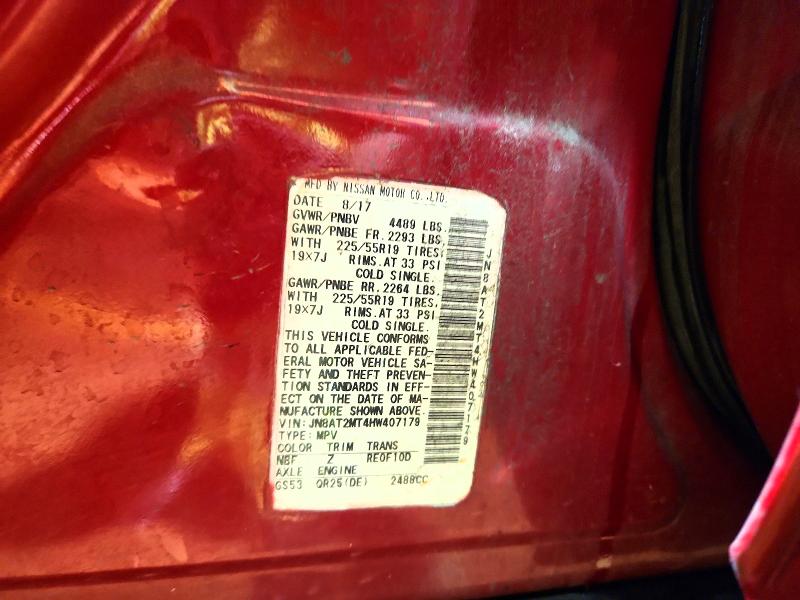 Photo 14 from auction – 2017 NISSAN ROGUE with VIN JN8AT2MT4HW407179