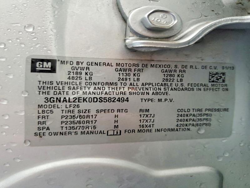 Photo 14 from auction – 2013 CHEVROLET CAPTIVA LS with VIN 3GNAL2EK0DS582494