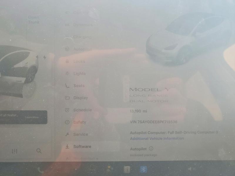Photo 9 from auction – 2023 TESLA MODEL Y with VIN 7SAYGDEE8PF715536