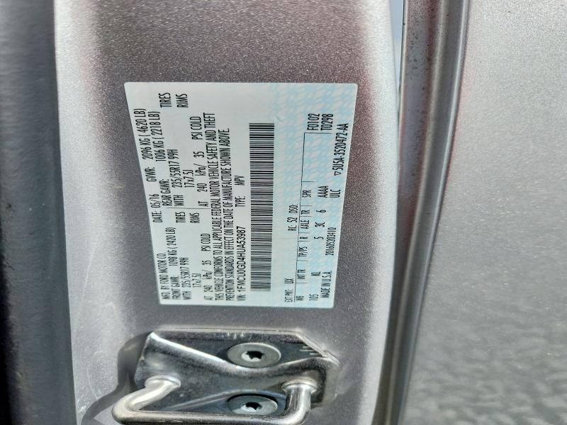 Photo 14 from auction – 2017 FORD ESCAPE SE with VIN 1FMCU0GD4HUA53987