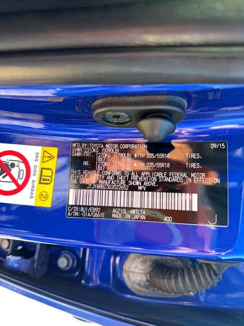Photo 10 from auction – 2016 LEXUS NX with VIN JTJYARBZ3G2022652