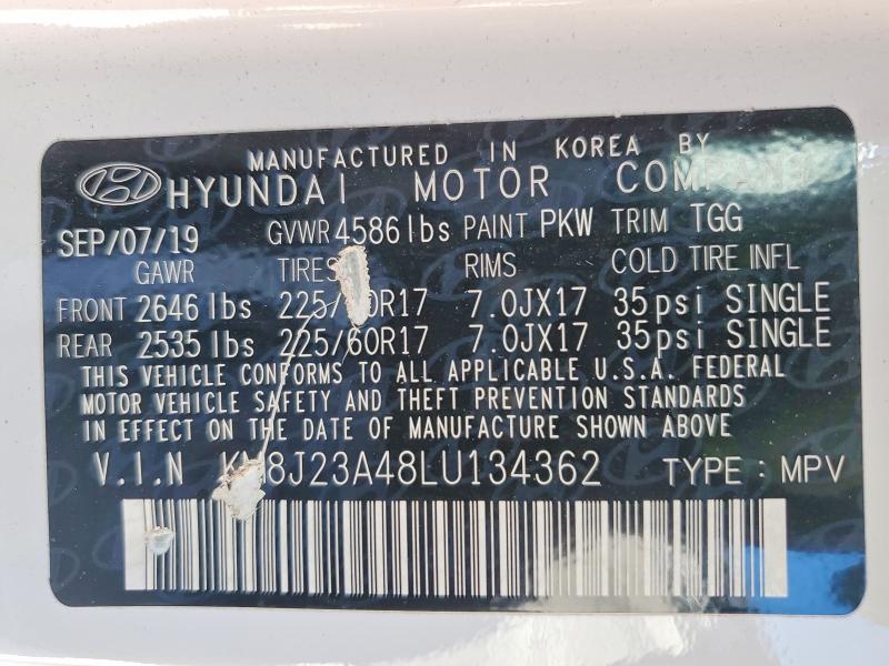 Photo 14 from auction – 2020 HYUNDAI TUCSON SE with VIN KM8J23A48LU134362