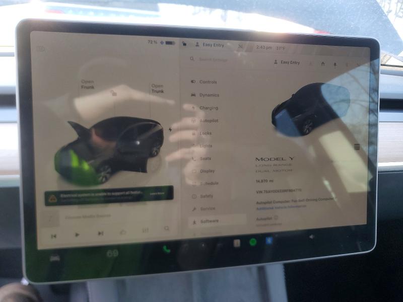 Photo 9 from auction – 2024 TESLA MODEL Y with VIN 7SAYGDEE8RF984770