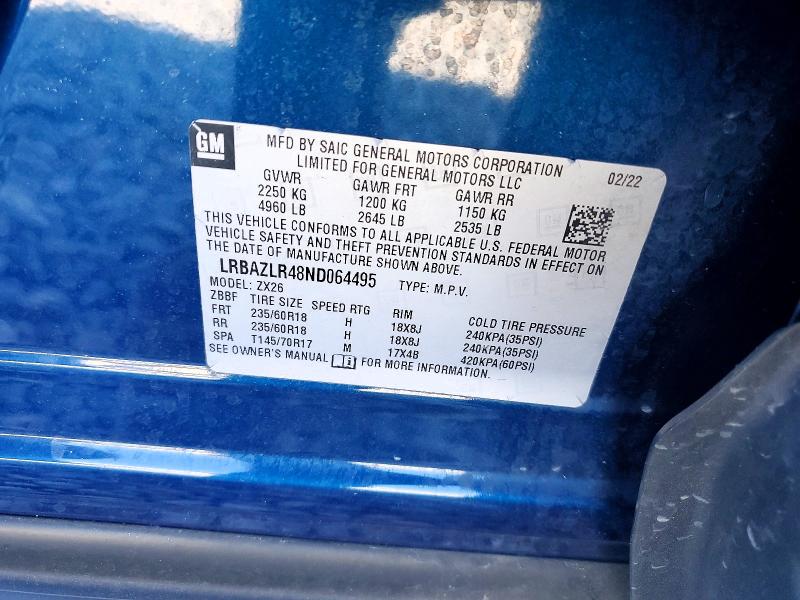 Photo 14 from auction – 2022 BUICK ENVISION with VIN LRBAZLR48ND064495