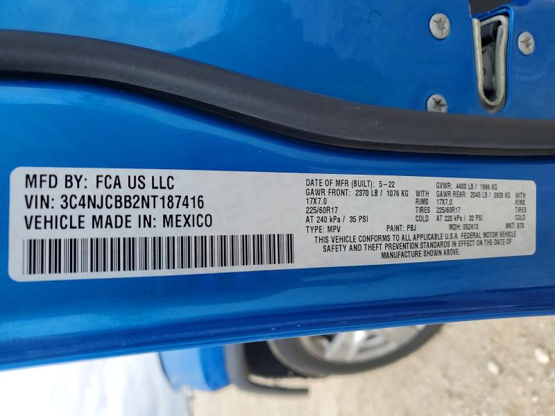 Photo 14 from auction – 2022 JEEP COMPASS with VIN 3C4NJCBB2NT187416