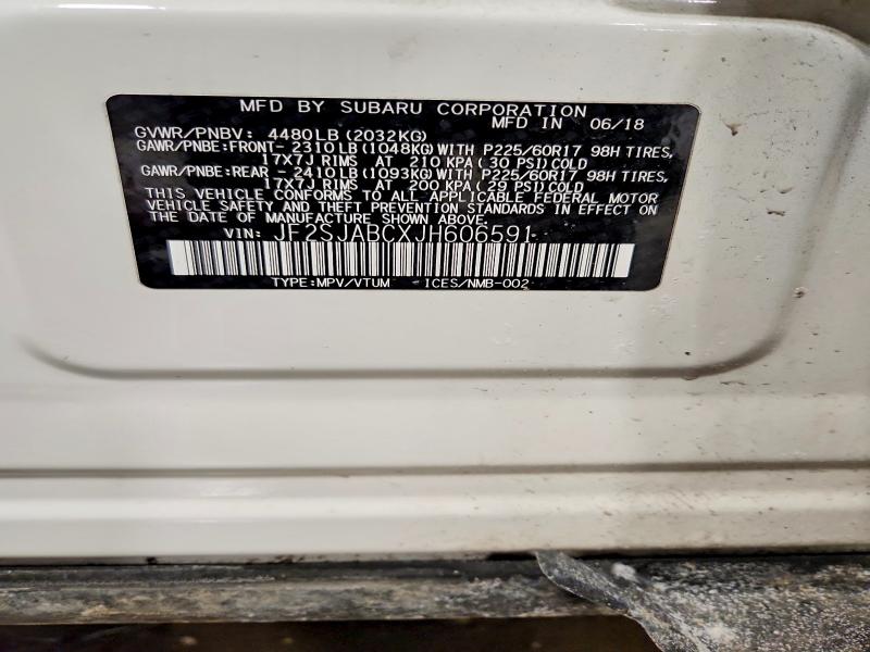 Photo 14 from auction – 2018 SUBARU FORESTER 2 with VIN JF2SJABCXJH606591