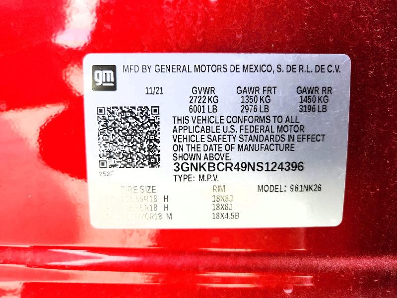 Photo 14 from auction – 2022 CHEVROLET BLAZER with VIN 3GNKBCR49NS124396