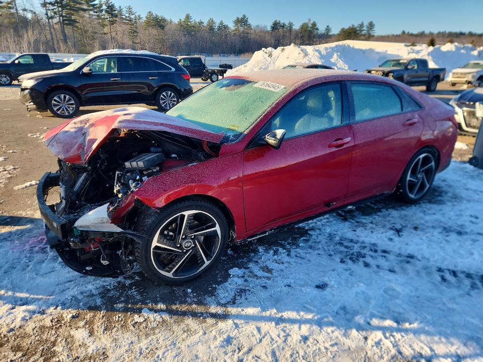 HYUNDAI ELANTRA 2023 with VIN KMHLR4AF0PU489642 - Photo from auction