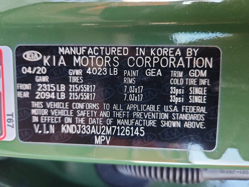 Photo 14 from auction – 2021 KIA SOUL with VIN KNDJ33AU2M7126145