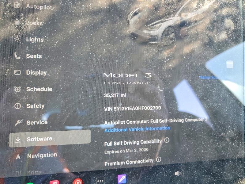 Photo 9 from auction – 2017 TESLA MODEL 3 with VIN 5YJ3E1EA0HF002799