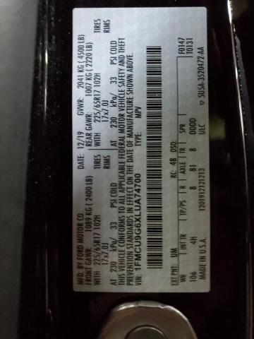 Photo 14 from auction – 2020 FORD ESCAPE SE with VIN 1FMCU9G6XLUA74700