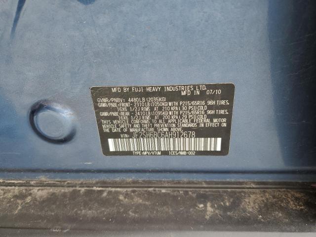 Photo 13 from auction – 2010 SUBARU FORESTER X with VIN JF2SH6BC6AH912678