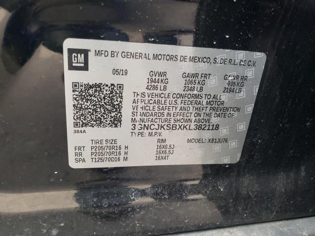 Photo 12 from auction – 2019 CHEVROLET TRAX LS with VIN 3GNCJKSBXKL382118