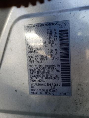 Photo 13 from auction – 2014 NISSAN PATHFINDER with VIN 5N1AR2MNXEC643047