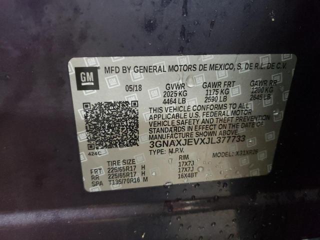 Photo 13 from auction – 2018 CHEVROLET EQUINOX LT with VIN 3GNAXJEVXJL377733