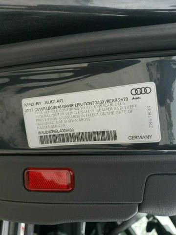 Photo 12 from auction – 2018 AUDI A5 PREMIUM with VIN WAUENCF59JA028433