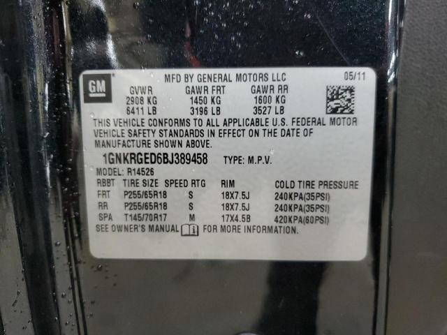 Photo 14 from auction – 2011 CHEVROLET TRAVERSE L with VIN 1GNKRGED6BJ389458