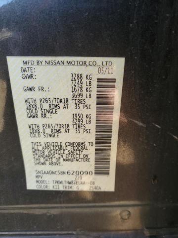 Photo 14 from auction – 2011 NISSAN ARMADA SV with VIN 5N1AA0NC5BN620090