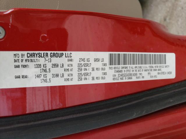 Photo 14 from auction – 2013 DODGE GRAND CARA with VIN 2C4RDGDGXDR810209