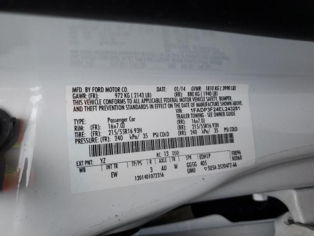 Photo 12 from auction – 2014 FORD FOCUS SE with VIN 1FADP3F24EL243281