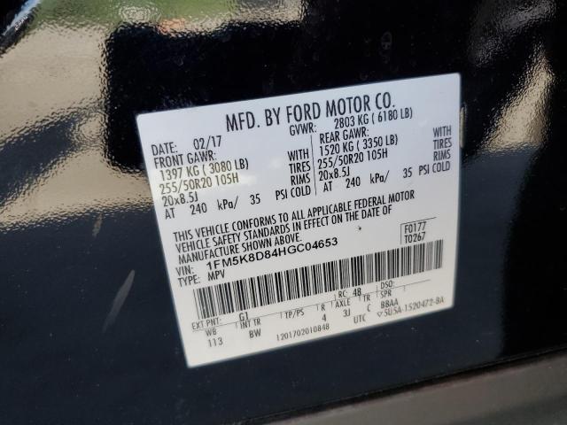 Photo 14 from auction – 2017 FORD EXPLORER X with VIN 1FM5K8D84HGC04653