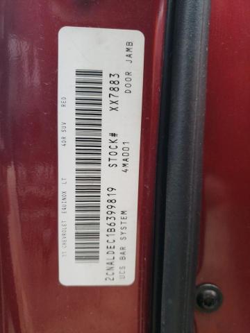 Photo 14 from auction – 2011 CHEVROLET EQUINOX LT with VIN 2CNALDEC1B6399819