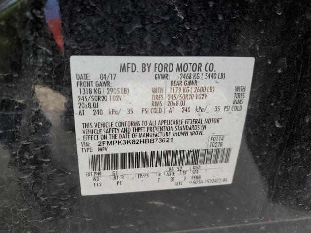 Photo 13 from auction – 2017 FORD EDGE TITAN with VIN 2FMPK3K82HBB73621