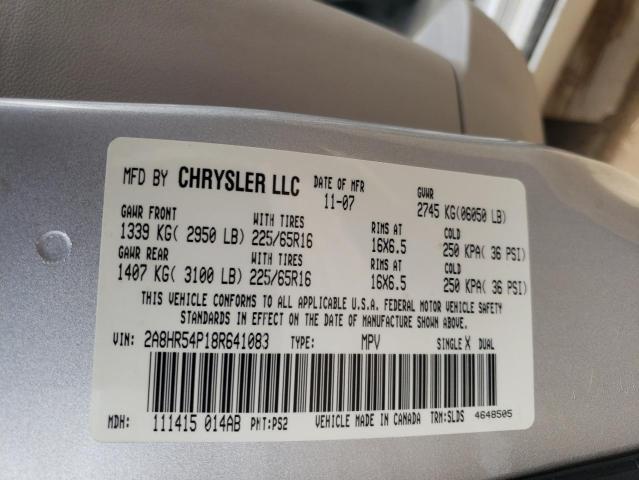 Photo 14 from auction – 2008 CHRYSLER TOWN & COU with VIN 2A8HR54P18R641083
