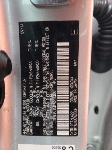 Photo 14 from auction – 2015 TOYOTA 4RUNNER SR with VIN JTEBU5JR4F5207408