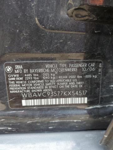 Photo 12 from auction – 2007 BMW 328 XI with VIN WBAVC93577KX54517