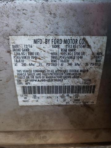 Photo 12 from auction – 2017 FORD EDGE SEL with VIN 2FMPK4J95HBB30262