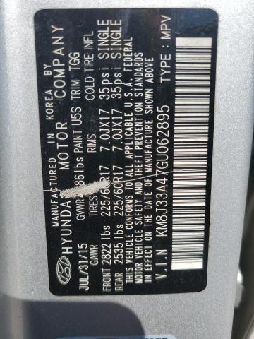 Photo 14 from auction – 2016 HYUNDAI TUCSON LIM with VIN KM8J33A47GU062895