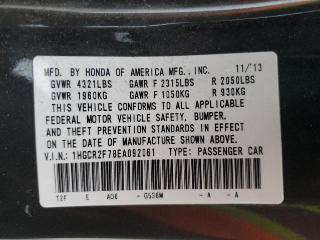Photo 12 from auction – 2014 HONDA ACCORD EX with VIN 1HGCR2F78EA092061