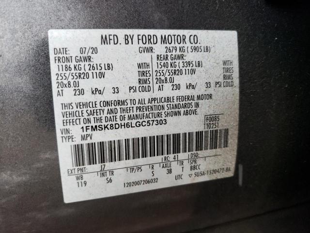 Photo 14 from auction – 2020 FORD EXPLORER X with VIN 1FMSK8DH6LGC57303