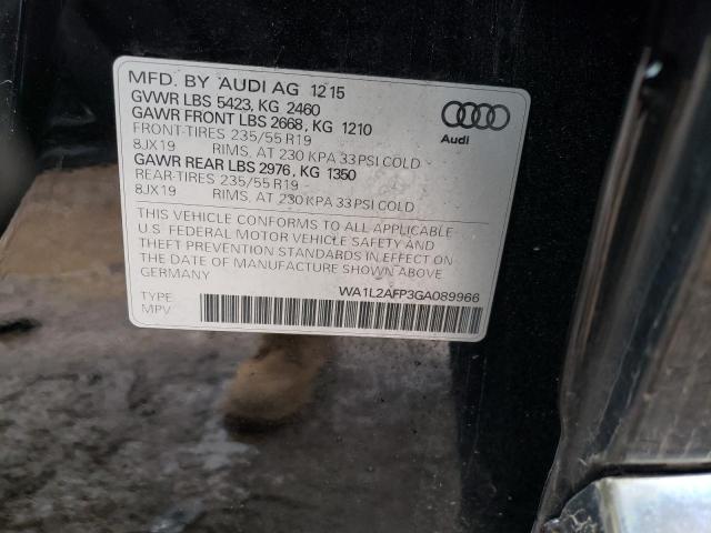 Photo 12 from auction – 2016 AUDI Q5 PREMIUM with VIN WA1L2AFP3GA089966