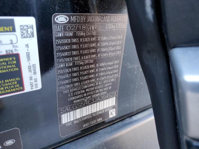 Photo 13 from auction – 2018 LAND ROVER RANGE ROVE with VIN SALGS5RE3JA394523