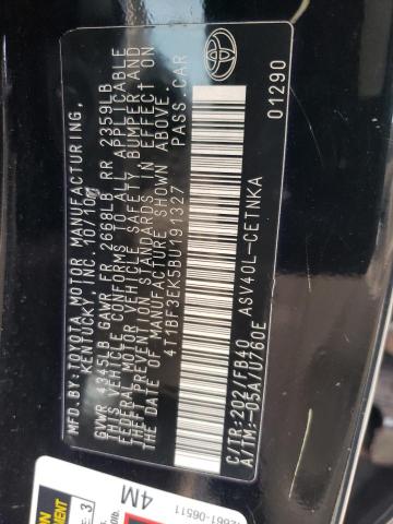 Photo 13 from auction – 2011 TOYOTA CAMRY BASE with VIN 4T1BF3EK5BU191327