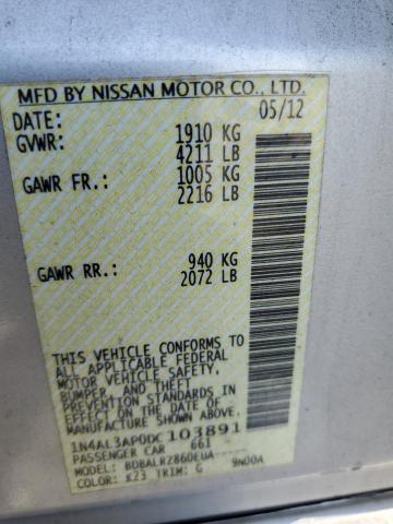 Photo 12 from auction – 2013 NISSAN ALTIMA 2.5 with VIN 1N4AL3AP0DC103891
