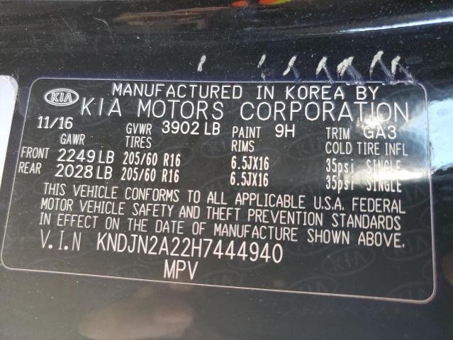 Photo 14 from auction – 2017 KIA SOUL with VIN KNDJN2A22H7444940