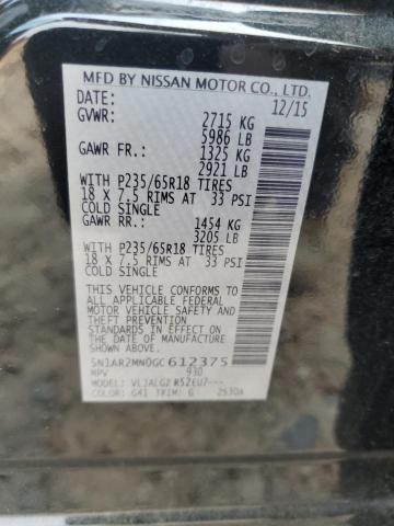 Photo 14 from auction – 2016 NISSAN PATHFINDER with VIN 5N1AR2MN0GC612375