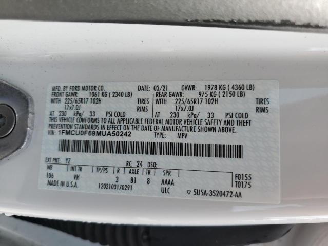 Photo 14 from auction – 2021 FORD ESCAPE S with VIN 1FMCU0F69MUA50242