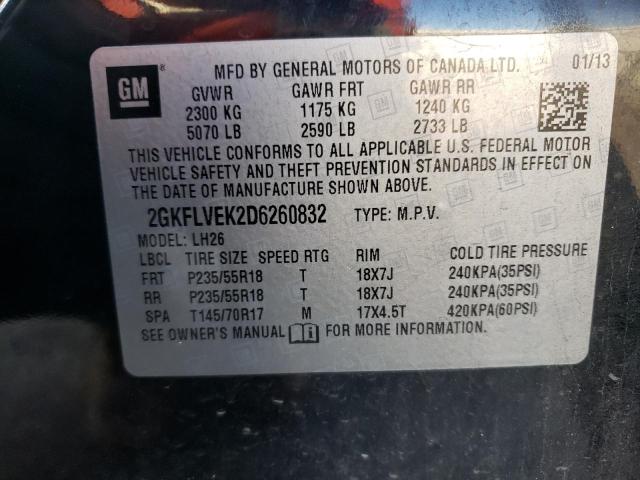 Photo 12 from auction – 2013 GMC TERRAIN SL with VIN 2GKFLVEK2D6260832