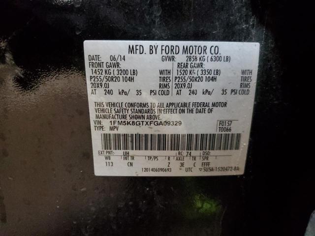 Photo 14 from auction – 2015 FORD EXPLORER S with VIN 1FM5K8GTXFGA09329