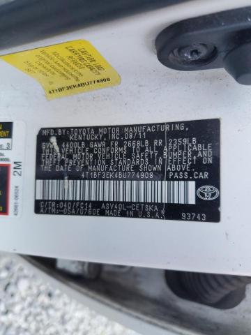 Фото 12 с аукциона – 2011 TOYOTA CAMRY BASE с VIN 4T1BF3EK4BU774908