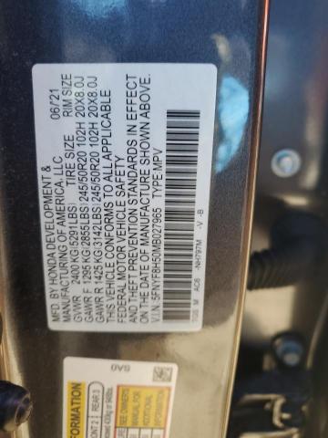 Photo 10 from auction – 2021 HONDA PASSPORT E with VIN 5FNYF8H50MB027965