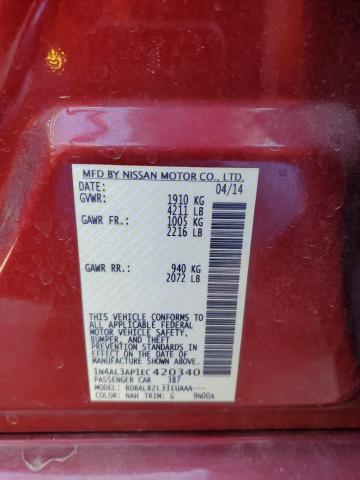 Photo 12 from auction – 2014 NISSAN ALTIMA 2.5 with VIN 1N4AL3AP1EC420340