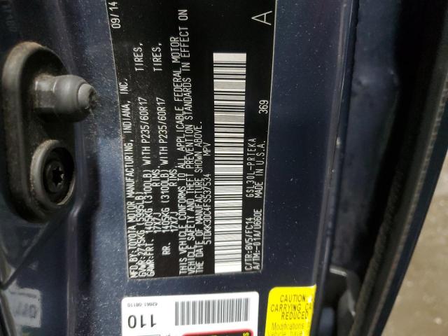 Photo 14 from auction – 2015 TOYOTA SIENNA LE with VIN 5TDKK3DC4FS537534