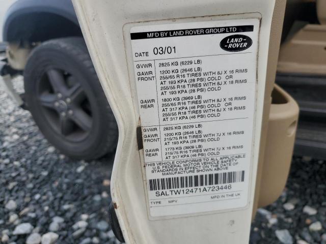 Photo 13 from auction – 2001 LAND ROVER DISCOVERY with VIN SALTW12471A723446
