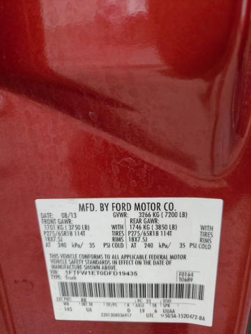 Photo 12 from auction – 2013 FORD F150 SUPER with VIN 1FTFW1ET0DFD19435